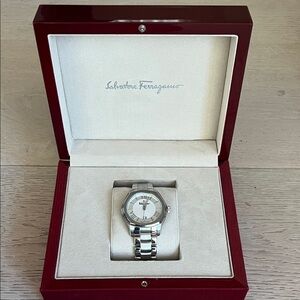 Salvatore Ferragamo Vega Silver-Tone Timepiece